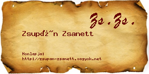 Zsupán Zsanett névjegykártya